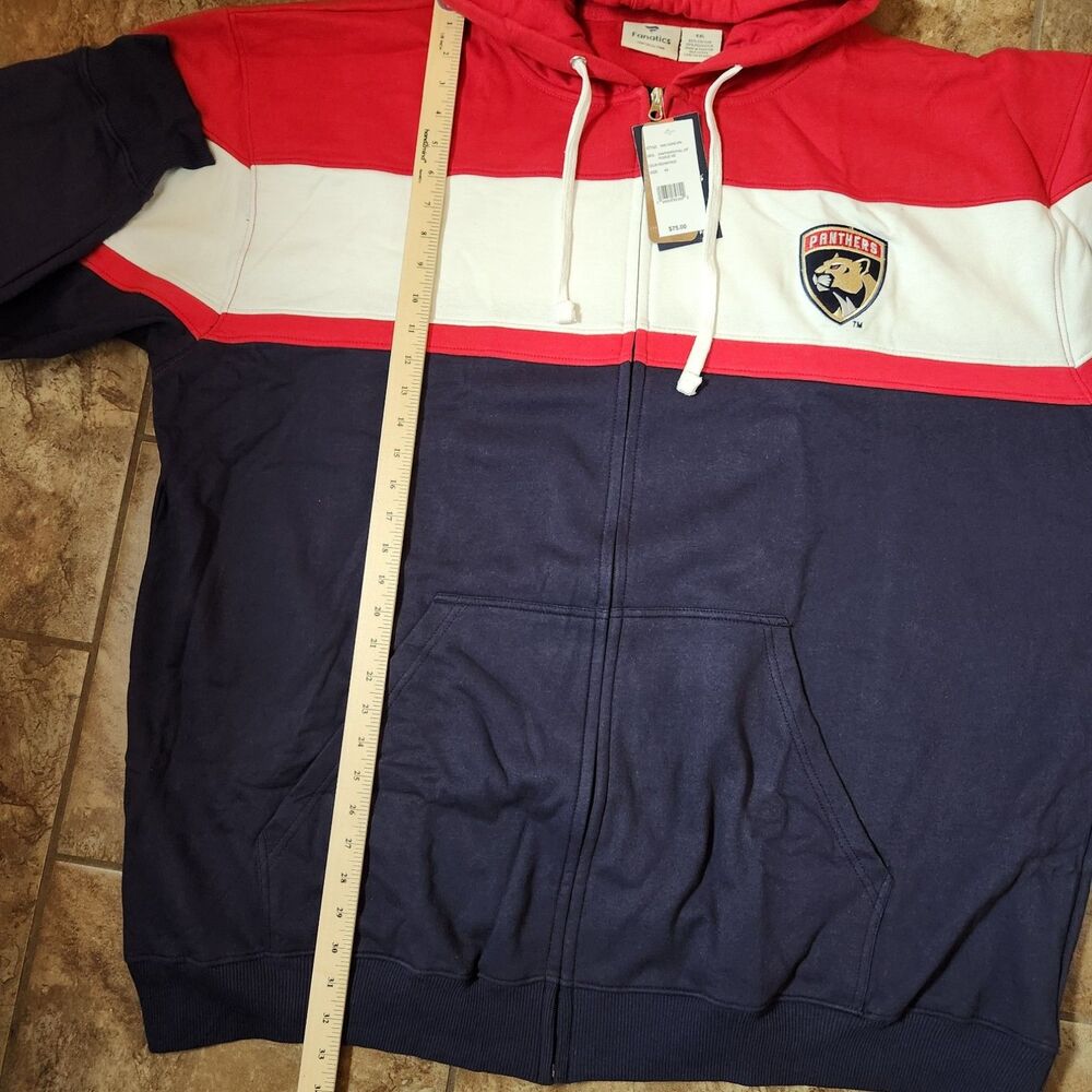 Florida Panthers NHL Full‑Zip Hoodie Men’s 4XL Fanatics NWT - Picture 4 of 11